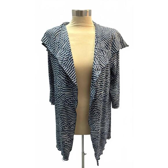 NEW ANDRIA LIEU women's long eva jacket in navy
